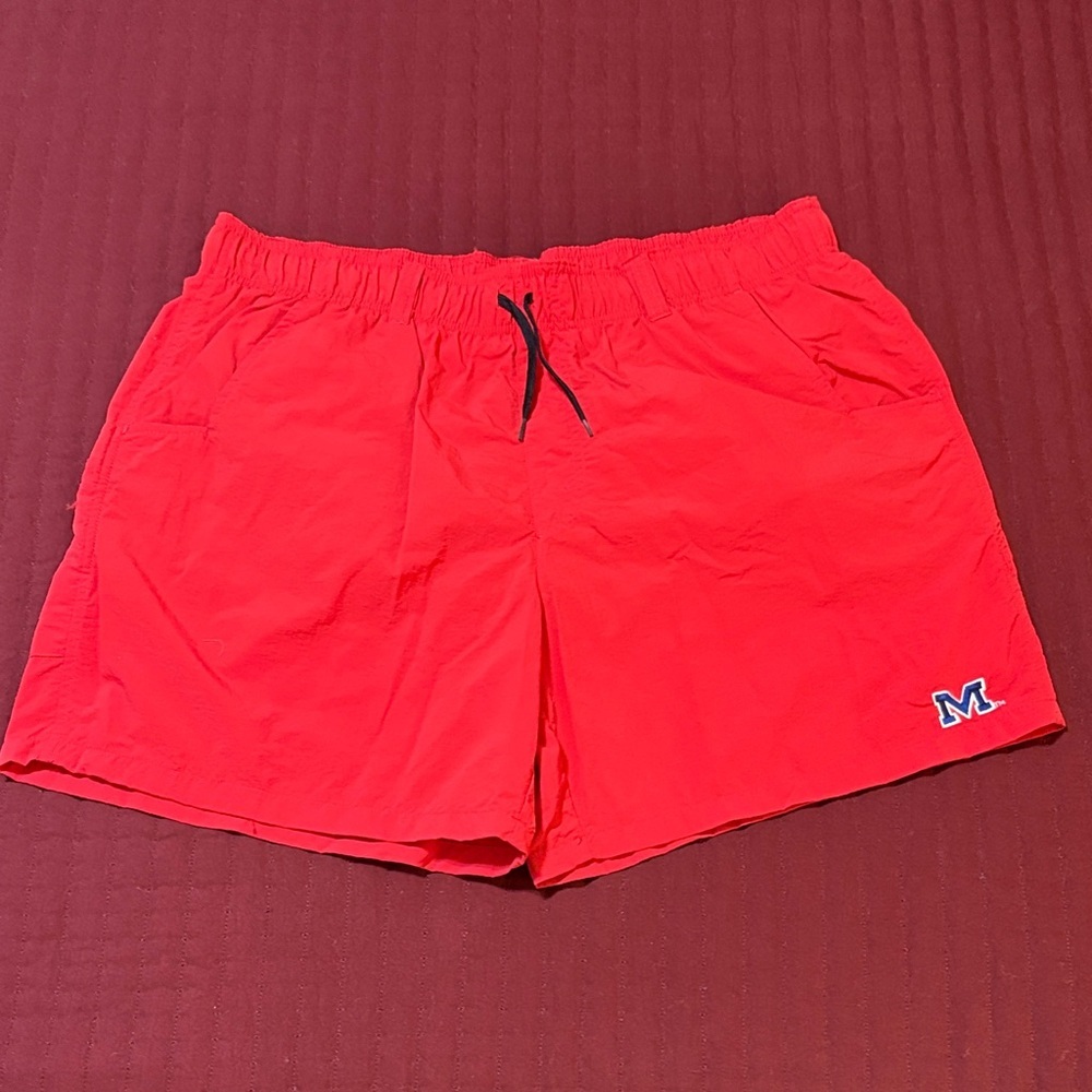 Southern Collegiate Apparel University of Mississippi Red Swim Trunks Size Large